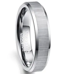 Volframring 6mm bred och 23 mm tjock lassa kantfärgpläterad platinum Men039S smycken USA Storlek 712 varor i stock3592652