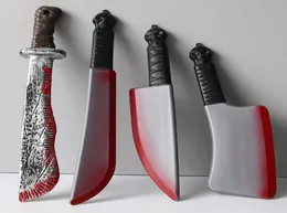 Хэллоуинская вечеринка сеть красного кровавого ножа фестиваль призраков фестиваль пластиковый моделирование игрушек кухонные ножи уловка для опоры Nevives3689152
