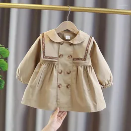 Giane ragazze Braccioli per bambini Coat Coats Top Top Spring Autumn Autumn Long's Children's Abbigliamento per bambini Solid Casual Oster