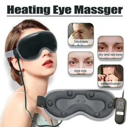 Ögonmassager 3D uppvärmd mask elektrisk bärbar ögonbindel sover för torr S Blepharitis Trötthet Reliefskydd 221208