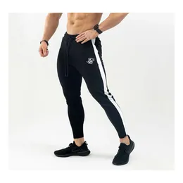 Men'S Pants Siksilk Autumn Men Fitness Sweat Male Gyms Bodybuilding Workout Cotton Trousers Casual Joggers Sportswear Pencil Drop De Dh7Gr