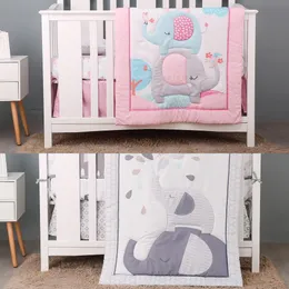 Rails Bed 3pcs/Set Baby Ding Cartoon Animal Drukuj Drukuj Druk dla Borns Infant Ding 100% miękka wygodna bawełna 221209