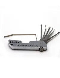 HH Folding Lock Pick Set Taschenschloss Pick -Set Multitool Swiss Army Jackknife Pocke Messer Schloss Pick -Set für 8163414
