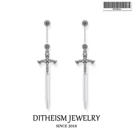 Dangle Earrings Richly Ornamented Sword Eardrop 2022 Fine Jewelry 925 Sterling Silver Gift For Women Men Europe Street Style Bijoux