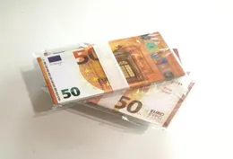 50サイズのパーティーバーの小道具コインシミュレーション10 20 50 100ユーロ偽貨玩具映画撮影小道具練習紙幣100パッケージG259196366
