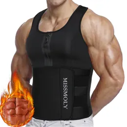 Bel karın şekillendirici erkek eğitmeni yelek zayıflama vücut sıkıştırma gömlek egzersiz tankı üst shapewear fitness fanil