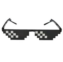 8 bit haydut hayat güneş gözlüğü pikselli erkekler kadın marka parti gözlükleri mozaik uv400 vintage gözlük unisex hediye oyuncak gözlük2593176