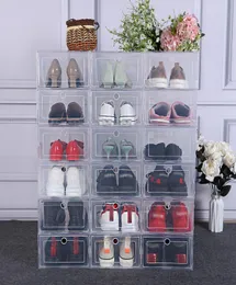 6st Plastic Box Storage Transparent Shoes Box Organizer Drawer Modern Organizer Boxes Containerskor för lagring av lådor Lagring Y8936060