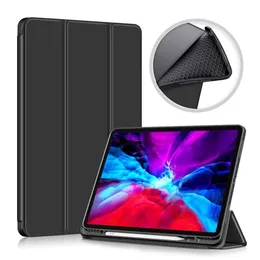 Tablety dla iPad Pro 12,9 cala 12,9 "2022 2021 Case PU skórzana fundana szok szokowa CAPA Soft TPU Cover Auto Sleep Wake Funkcja