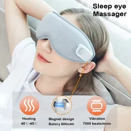 Máscara de massageiro para o olho para dormir melhorar a compactação recarregável com vibração de calor Máquina de relaxção de massagem multifuncional 221208