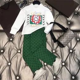 Conjunto de roupas para meninas, roupas de bebê, roupas de luxo, ternos, roupas da moda, meninos, conjuntos casuais para crianças, conjunto de camisetas de alta qualidade