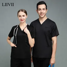 Spa Uniform kortärmad unisex overaller kirurgiska medicinska uniformer sjuksköterska tillbehör tandläkare arbetande kläder kvinnliga skrubbdräkter
