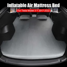 Sitzkissen Auto Bett Aufblasbare Luftmatratze Kissen Hinten Matte Wildleder Stoff Outdoor Camping Innen Möbel Zubehör Für Tesla Modell 3 Y 1209