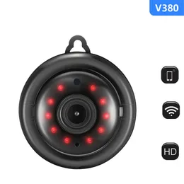 V380 ذكي HD كاميرا 1080p WiFi WiFi كاميرات الرؤية الليلية الأمن المنزلي الأمن راقب Micro Camcorder Cam Ap Ir Robot Support 64g