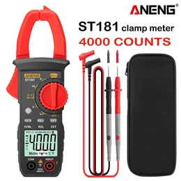 ANENG ST181デジタルクランプメーターDC/AC電流4000カウントマルチメーター電流計電圧テスターカーアンプHz容量NCV OHMテスト