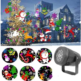 Luces de escenario LED L￡mpara de proyector de l￡ser de Navidad 16 Fotos Patr￳n de vacaciones DJ DISCO Light for Home Christmas Decoration