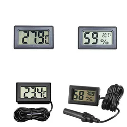 Mini-LCD-Digital-Thermometer-Hygrometer-Temperatur für den Innenbereich, praktischer Sensor, Luftfeuchtigkeitsmesser, Instrumentenkabel