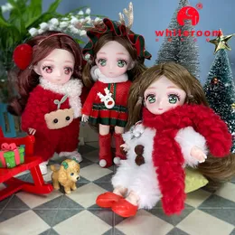 Dockor för flickor Toy BJD Mini Anime Girl Christmas Gift Baby Body 3D Big Eyes Vackra Diy Toys Clothes Up 112 221208