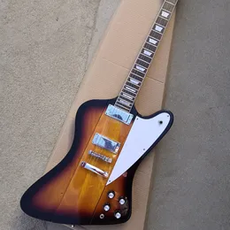 Tobaks solbränna F Electric Guitar med vit pickguard Rosewood Fretboard anpassningsbar