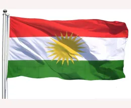 Bandiera del Kurdistan 90x150cm Bandiere dei paesi nazionali curdi 3x5 ft Striscioni di bandiere stampate in tessuto di poliestere con alta qualità 6303843