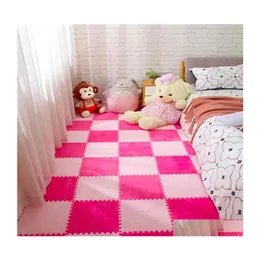 Baby Rugs Playmats 10Pcs/Lot Kids Carpet Plush Play Mat For Children Eva Foam Develo Puzzle Soft Floor Rug Game Cling Playmat 2104 Dhovt