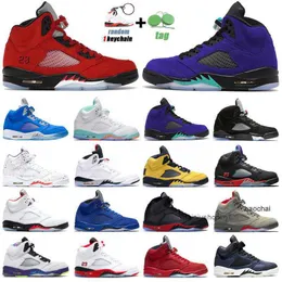 2023 Casual all'ingrosso 5s Raging Red Jumpman Scarpe da basket 5 Blue Bird Hyper Royal OG Black Metallic Alternate Grape Scarpe da ginnastica da uomo Sport all'aria aperta