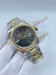 36 mm zegarki dla mężczyzn Watch Men's Automatyczny ruch stalowy Jubileusza Bransoletka Rzymska numer na rękę Sapphire Crystal świąteczne prezenty oryginalne pudełko