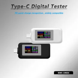 Tester USB tipo C DC 10 in 1 Misuratore di tensione di corrente 4-30 V Amperometro di temporizzazione Monitor digitale Indicatore di alimentazione di interruzione Caricatore bancario