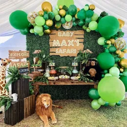Party Dekoration Dschungelballons Girlandengewölbe Kit Grüne Gold Ballon Dekorationen Tier wild ein Geburtstag Babyparty Vorräte