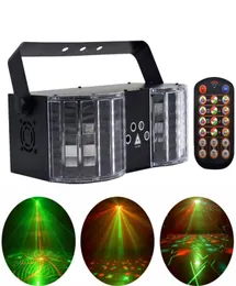 Stage Licht LED Laser Disco Licht DMX -controller DJ Party Lights Doublemirror 4hole Image Light voor verjaardagsbalk Decoratie Clu9725700