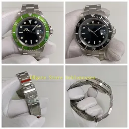 2 Color BP Factory Vintage Watch Mens 40mm Alloy Bezel 16610 Date 50th Anniversary 16610LN Green Black Dial Steel Bracelet Antique327Q