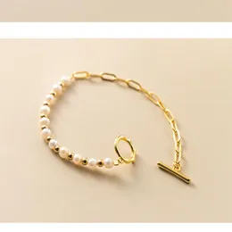 Ссылка браслетов Janyee Drop Europe Chain с Pearl 2022 Fashion Gold Plated Bracelet Mudelry For Women Gift Girl B22024