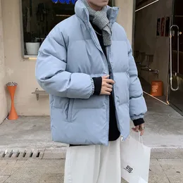 Qnpqyx inverno quente coloração sólida parkas para homens jacarés super -ziados coreano homem casual moda longa com zíper de zíper fora de roupa 5xl