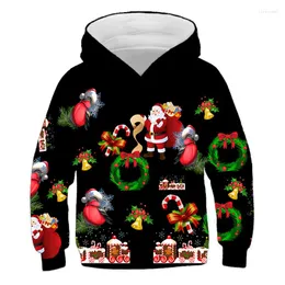 Męskie bluzy dziecięce bluza bawełna polarowa ciepła kurtka Bożego Narodzenia kostium dzieci odzież rodzinna impreza Święty Mikołaj Claus Cosplay Boys Coats