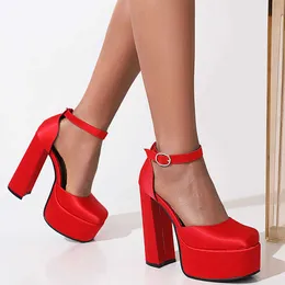 Hot Lady Super 2022 Sexy Fashion Karinluna Heels High Heeled women's Sandals With Simple Buckle Comfort Sheepskin T221209 99