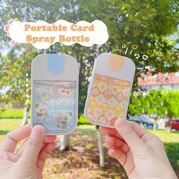 Storage Bottles Cute Card Type Pocket Spray Bottle Fine Mist Alcohol Disinfectant Container Cosmetic Travel Sanitizer Cooling Agent