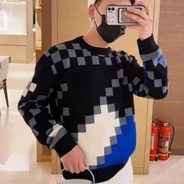 Luxury wool sweater mens sweatshirt mosaic embroidery knitwear v designer sweaters men women pullover coat knit shirt