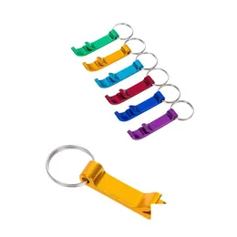Openers Factory Price 3000Pcs/Lot Portable Stainless Steel Bottle Opener Key Chain Ring Aluminum Alloy Beer Wine Bar Club W Homefavor Dhr2G