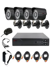 Anspo 4CH AHD Home Security Camera System Kit Waterproof Outdoor Night Vision IRCut DVR CCTV Home Surveillance 720P Black Camera 6717931