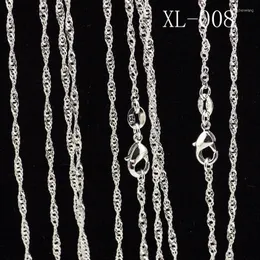 Kedjor Walerv 5st/Lot Promotion Water Wave Chain Necklace Plating Fashion Jewelry for Women Partihandel 16-30 tum