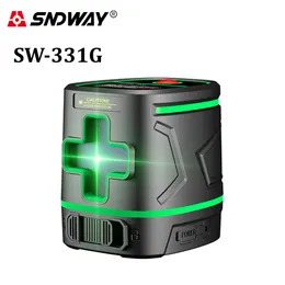 SNDWAY LASER LEVEL 2 LINES VERTICAL HORIZONTAL Mätverktyg Laddningsbar batterilaggrön Beam Self Leveling Level Laser Nivel