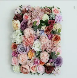 Luxury Silk Peony Flower Wall och Rose Vine Artificial Flowers Wedding Bakgrund Decoration Hem Jycken Fönsterblomma