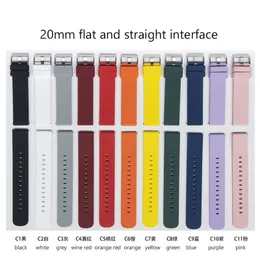 2022 best selling 20mm soft slicone strap for universal smartwatch smart band bracelet phone watch wristwatch replacement belt watch straps wrist strap