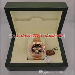 Proveedor de fábrica Caja original de lujo 116505 40 mm Esfera negra Oro rosa Acero inoxidable Reloj automático para hombre Relojes2729