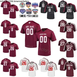 NCAA College Am Texas Aggies Jersey Football 1 Demond Demas 28 Isaiah Spiller 27 Antonio Johnson 1 Aaron Hansford 8 DeMarvin Leal 26 DeMani Richardson