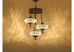 驚くべきトルコのシャンデリアモザイクハンギングモロッコのヴィンテージペンダントランプシェードガラスライト天井シャンデリア8625820