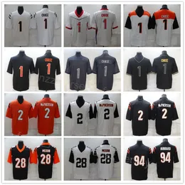 メンフットボール1ジャマーチェイスジャージ2エヴァンマクファーソン9ジョーバロウ28ジョーミキソンチームブラックオレンジホワイト蒸気ラッシュスポーツファンの刺繍と縫製の通気性