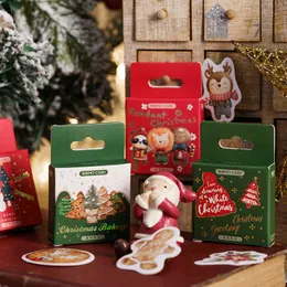 45/46pcs Merry Christmas Serisi Çıkartmalar Kutulu Set Kutlaması Tebrik Yapıştırıcı Not Dekorasyonu Günlük Albüm Hediyesi A7224