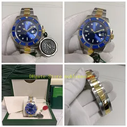 7 Color Super N Fabriksklockor 904L med originalbox Mens 41mm Blue Dial 126613 R￤tt kort nummer 126613LB 126610 St￥lguld D241H