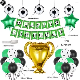 Party Decoration Soccer Balões Arco Kit Garland Supplies Fail Foil Foot Football Kids Birthday Decoratio